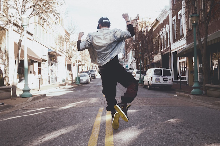 Man Jumping Street Jacket