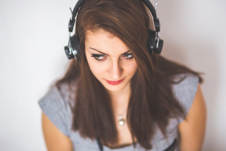 Girl Long Hair headphones